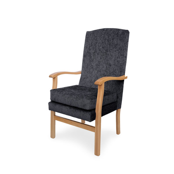 Deepdale High Back Care Chair in waterproof Chenille