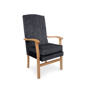 Deepdale High Back Care Chair in waterproof Chenille